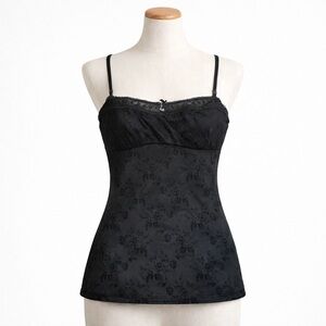 Black Lace flowers Camisole
